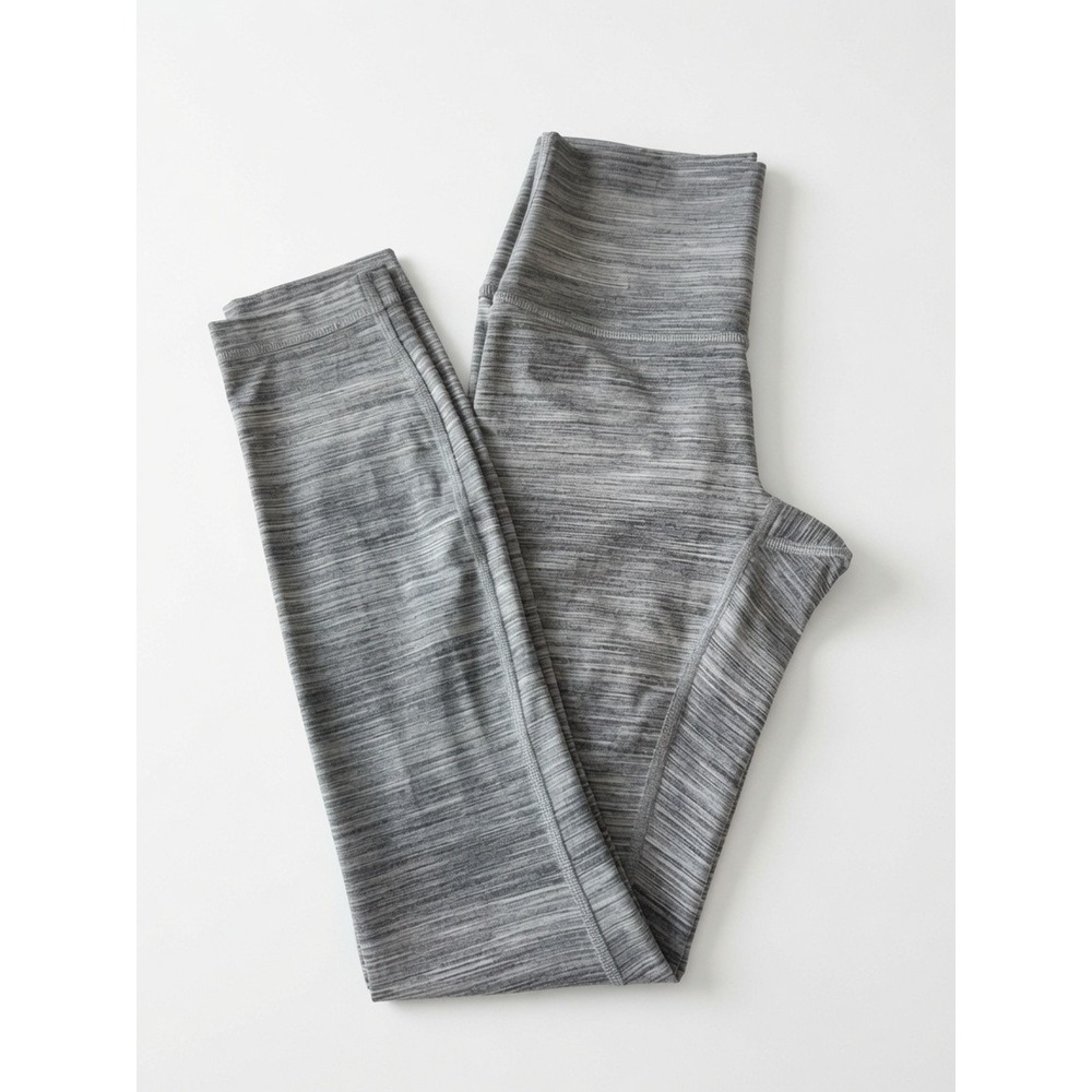 Lululemon Pants Womens 4 Gray Black Space Dye High Rise Yoga Running Leggings